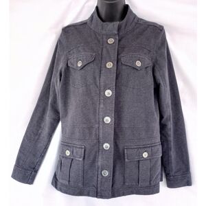 Aventura▪️Gray Cotton Button Down Jacket